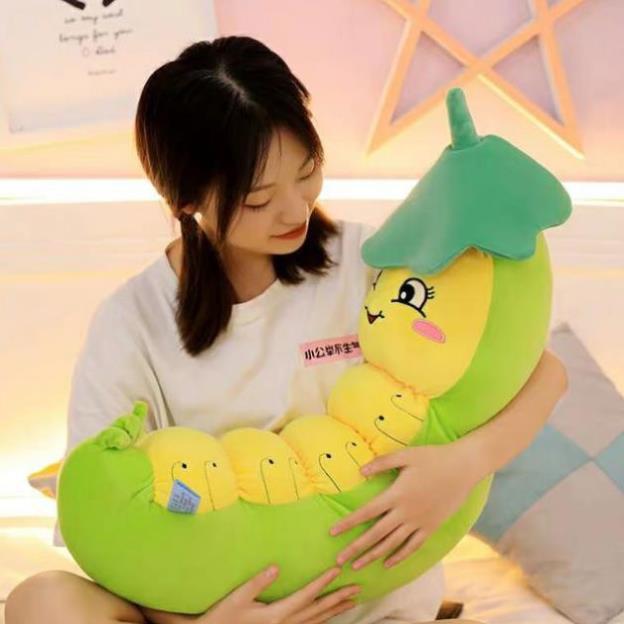 Gối ôm gấu bông sâu khoai đáng yêu chất mịn Xưởng gấu bông Việt Nam