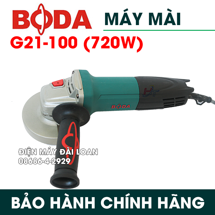 Máy mài góc, máy cắt sắt, cắt gạch, máy mài cầm tay đa năng BODA G21-100- Lõi đồng - công suất 720w