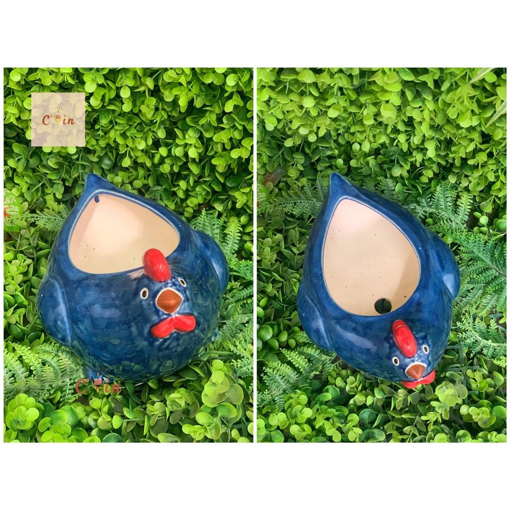 Chậu Gốm Gà Mẹ - Chậu trồng cây, Sen Đá, Decor Trang trí sân vườn - Gốm Xuất Khẩu