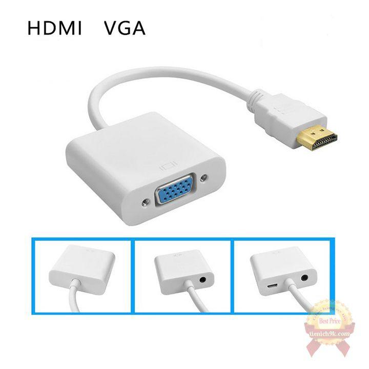 Đầu chuyển đổi HDMI sang VGA kèm cổng Micro và USB