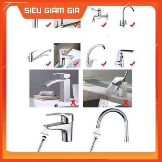 ĐẦU VÒI RỬA TĂNG ÁP ĐIỀU HƯỚNG 360 độ 206785