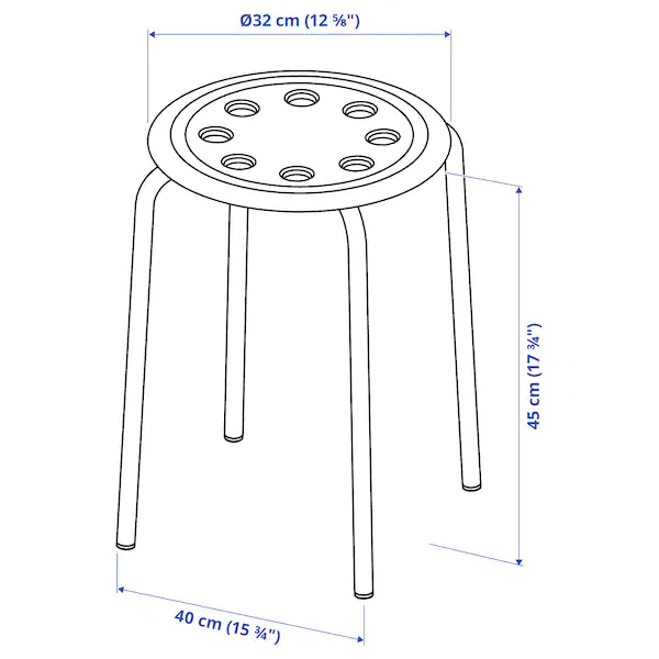 Ghế mặt tròn - 3 màu