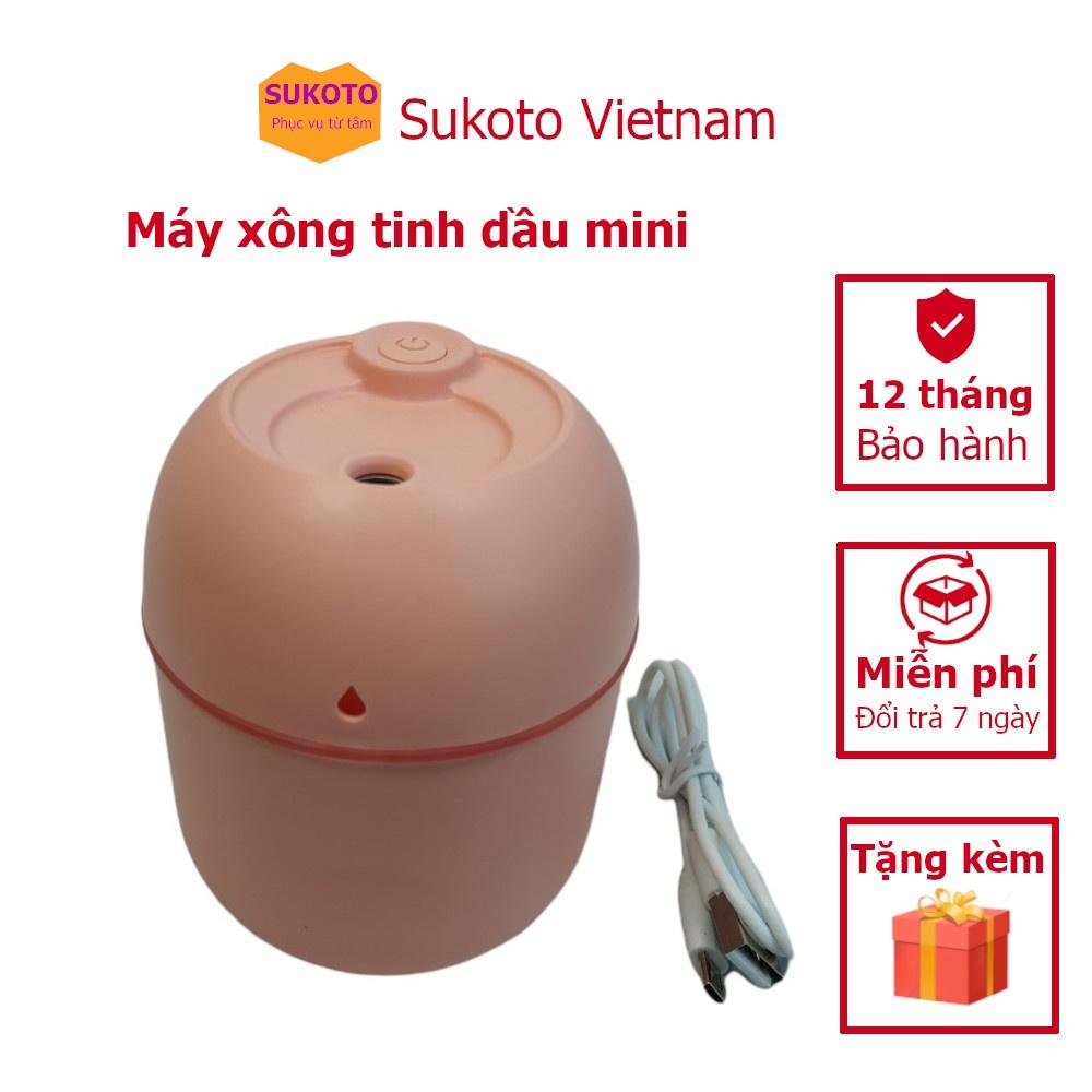 Máy xông tinh dầu mini cho phòng ngủ, trên xe hơi - Máy khuyếch tán tinh dầu phun sương, đuổi muỗi, tạo ẩm