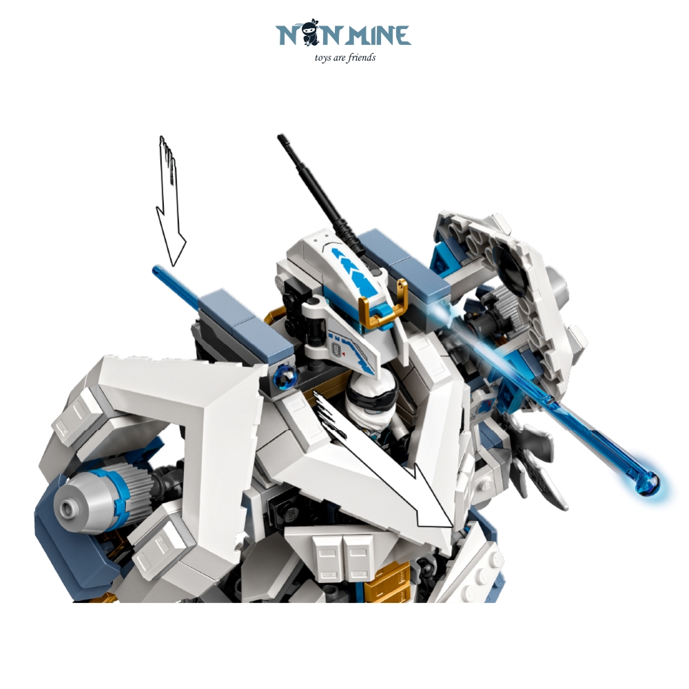 Đồ Chơi Xếp Hình Lắp Ráp Ninja Mech Robot Chiến Giáp Titan Của Zane 860 Chi Tiết Mã 11660