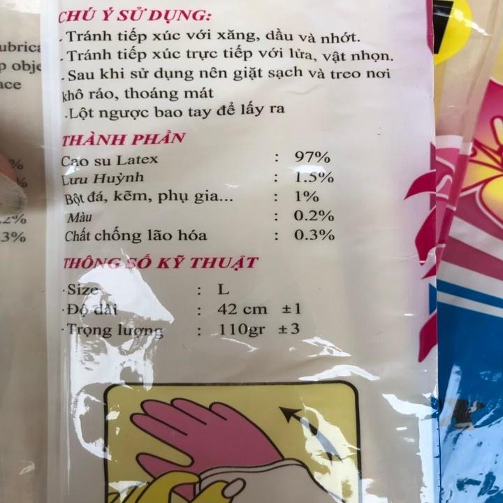 Găng tay cao su rửa bát, dọn dẹp vệ sinh siêu dai, siêu bền - CỠ DÀI