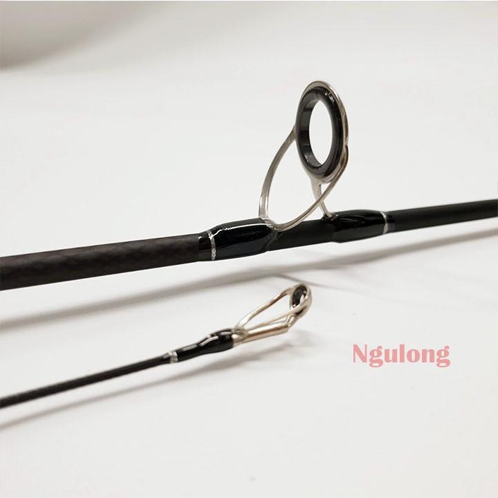 Bộ cần câu lure máy ngang ROM GOOD 1m8 - 2m1 - 2m4, Máy ngang Staco tặng dây câu lure và hộp mồi