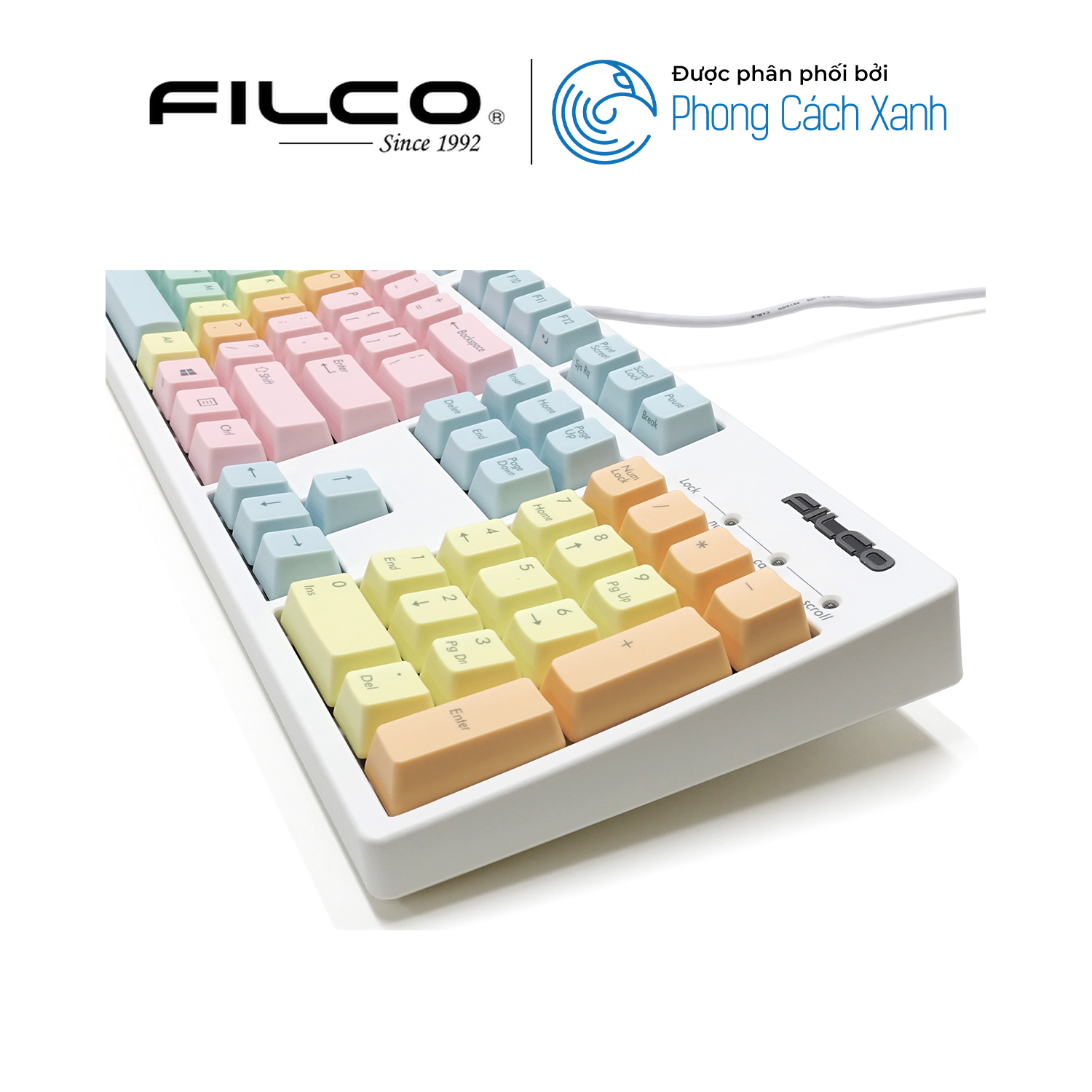 Bộ keycap Filco Macaron 104 phím - Chữ mặt trên - Hàng Chính Hãng