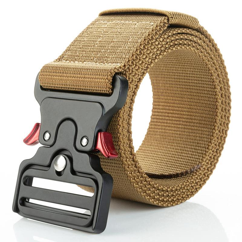 5.0Cm Rộng Thắt Lưng Nam Đen Chiến Thuật Đai Quân Nam Đai Lớn Nhanh Chóng Phát Hành Khóa Kim Loại Ngoài Trời Dây 4 màu Sắc Plus Kích Thước
