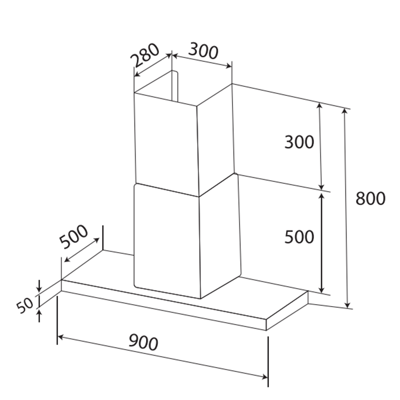 Máy Hút Mùi Kính KAFF KF-FL70RH (KF-FL90RH) - Hàng Chính Hãng