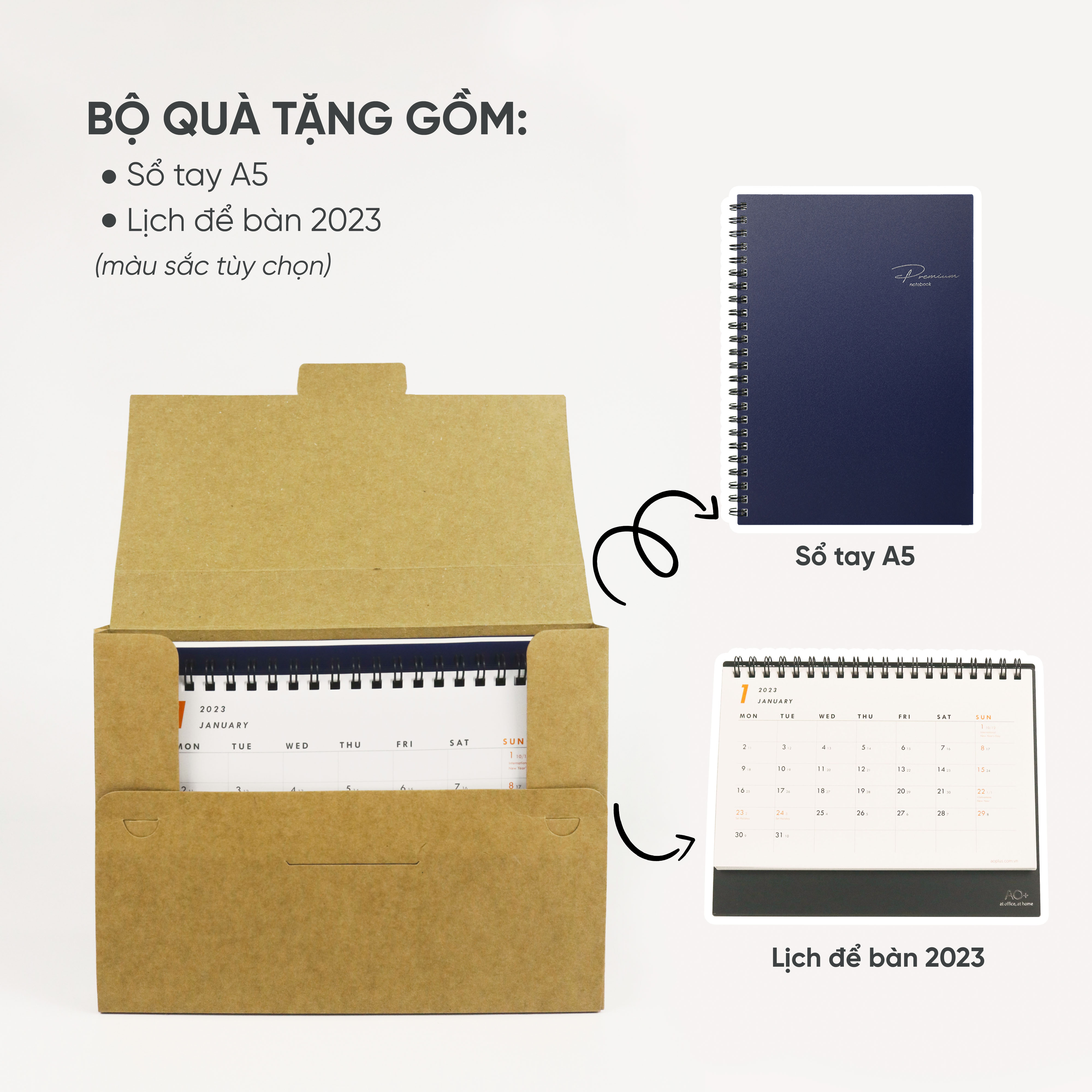 Combo Quà Tặng Sổ Lịch 2025 - Quà Tặng Bạn Bè, Doanh Nghiệp Ý Nghĩa