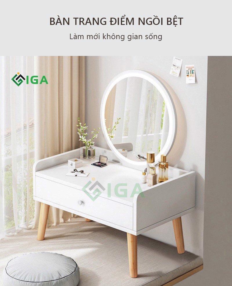 Bàn Trang Điểm Ngồi Bệt Có Gương led