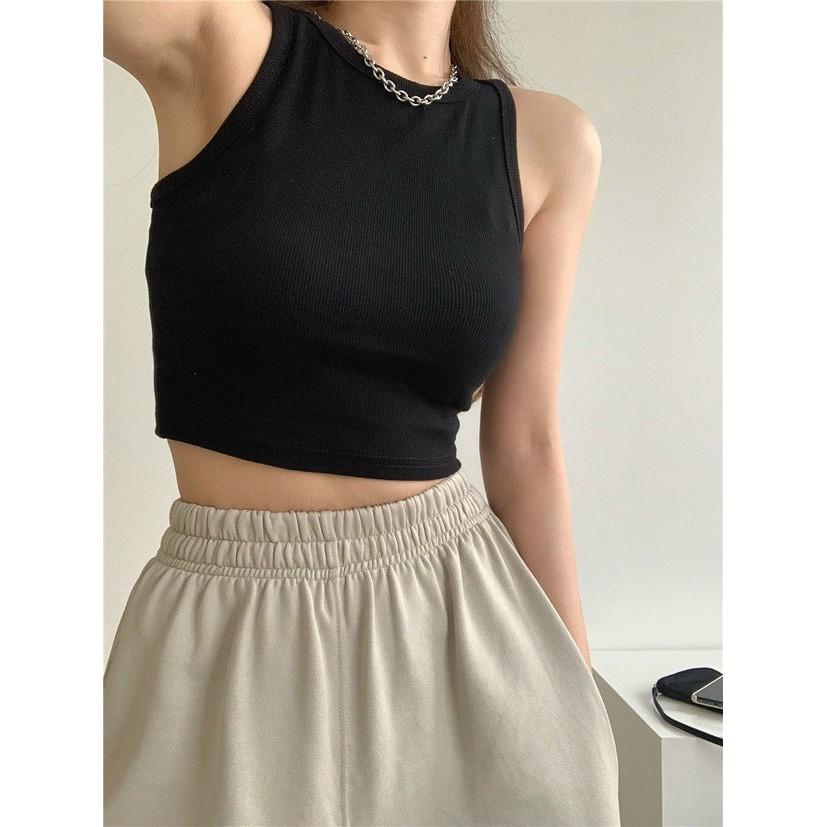 Áo 3 lỗ nữ croptop body kiểu ngược chất thun gân mềm mát