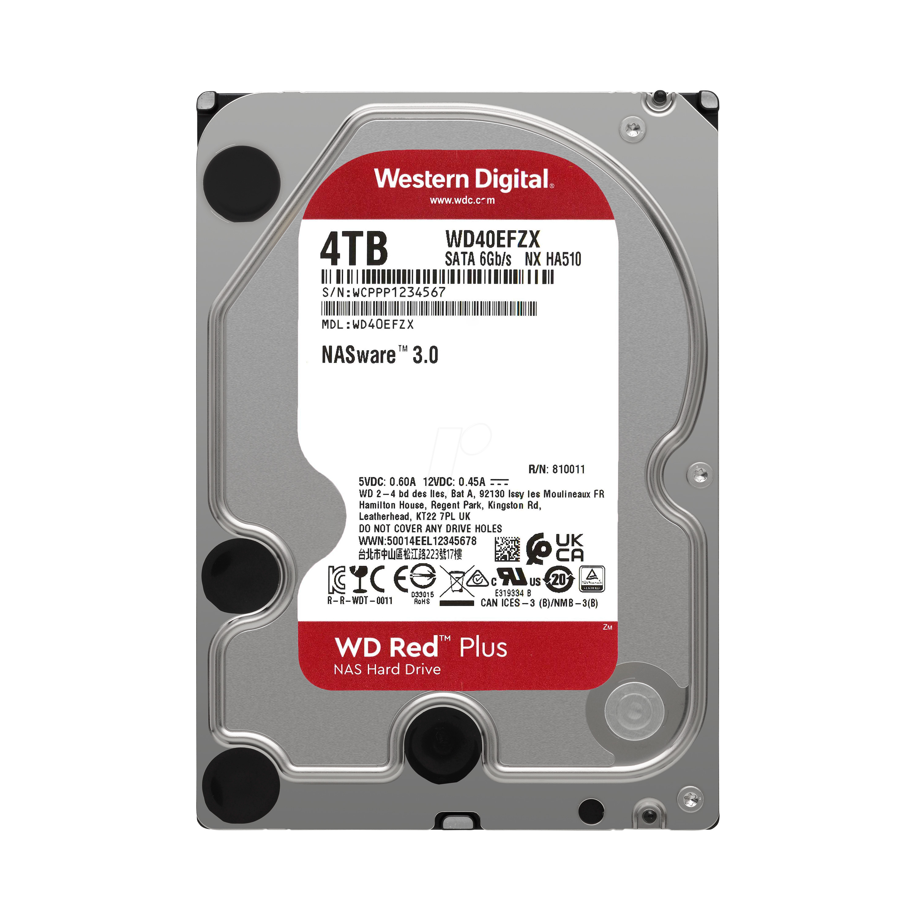 Ổ Cứng HDD NAS WD Red 4TB SATA III - WD40EFZX - Hàng Chính Hãng