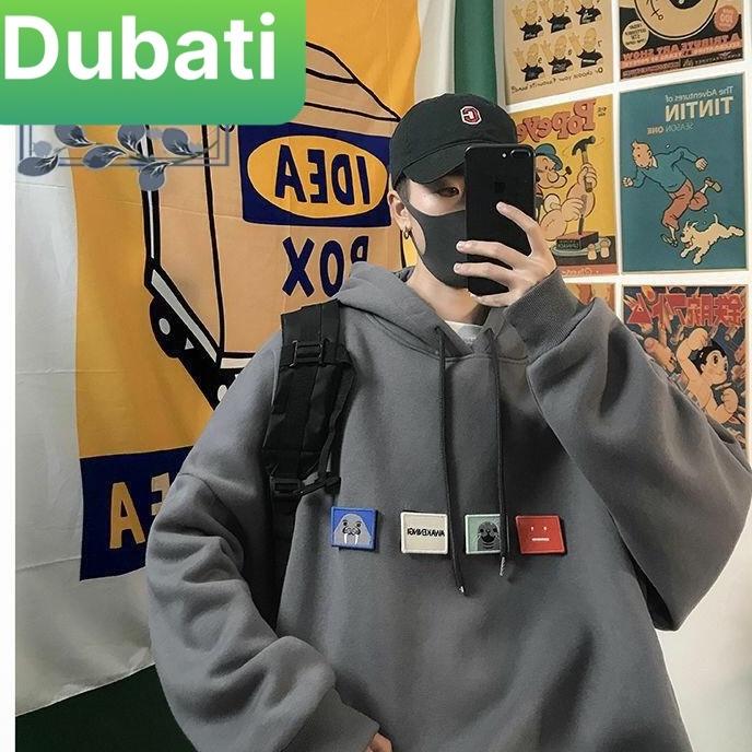 ÁO KHOÁC HOODIE CHẤT VẢI MỀM MỊN LOGO PATCH STICKERR NHẬT BẢN FROM RỘNG VẢI DÀY- DUBATI FASHION