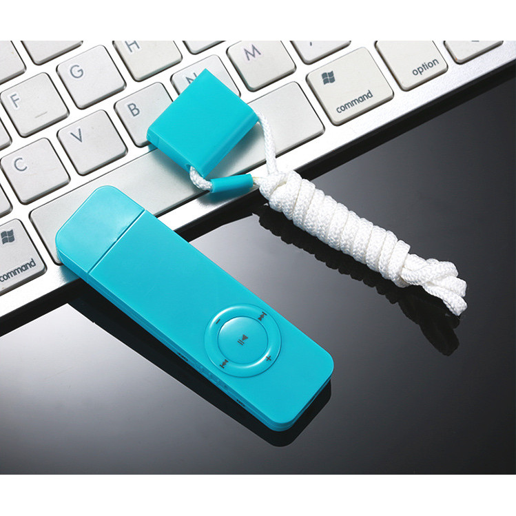 Máy nghe nhạc mp3 usb 8GB 10h phát nhạc tặng tai nghe và dây đeo