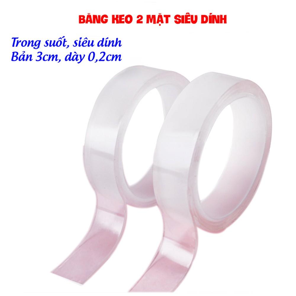 Băng dính 2 mặt trong suốt - Băng keo - Chịu lực cao, Dán trên mọi bề mặt