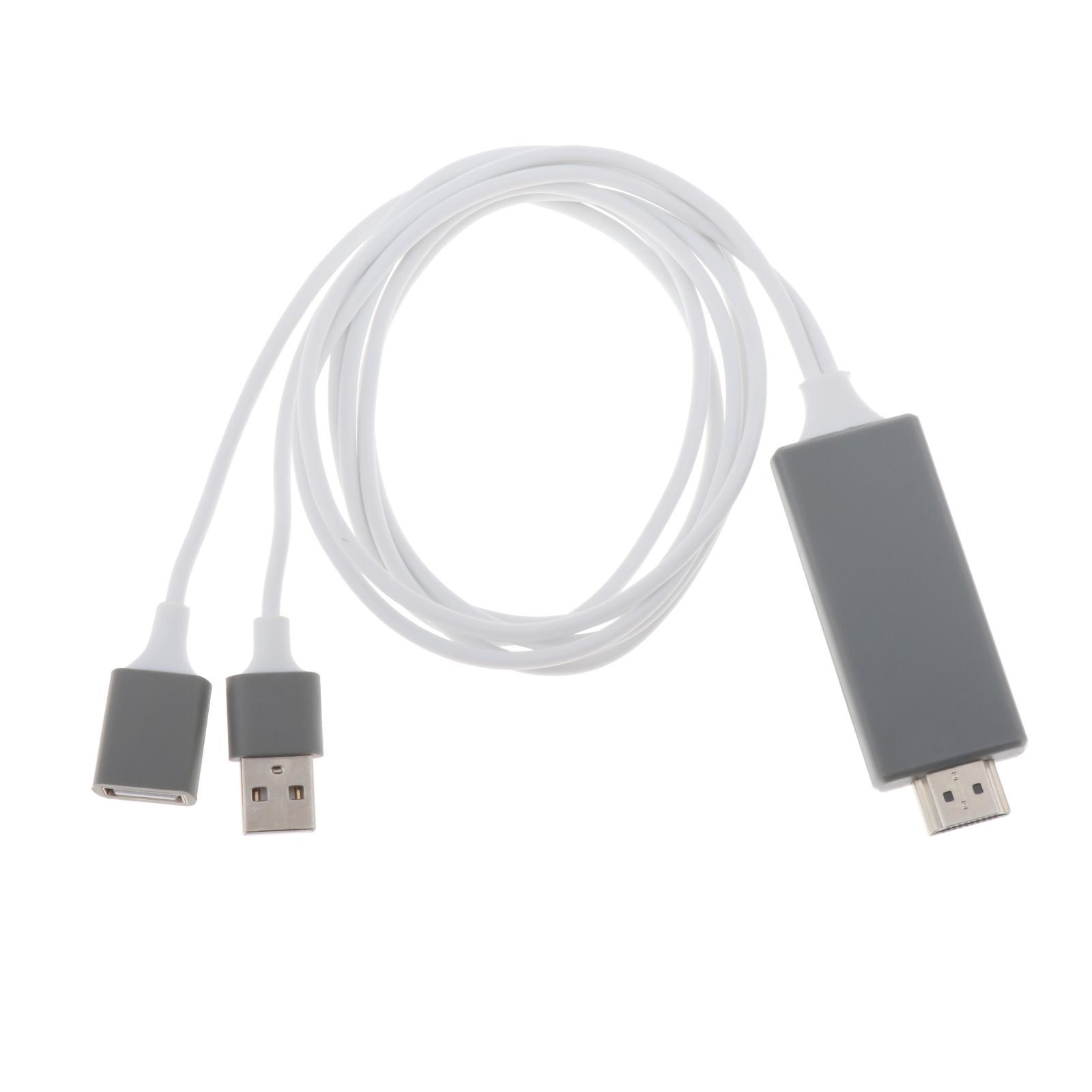 4K*2K HDMI Port, USB Powered USB to HDMI Converter Adapter Cord HDMI Male to USB Female Port for X/8/8 Plus/7/6s Plus