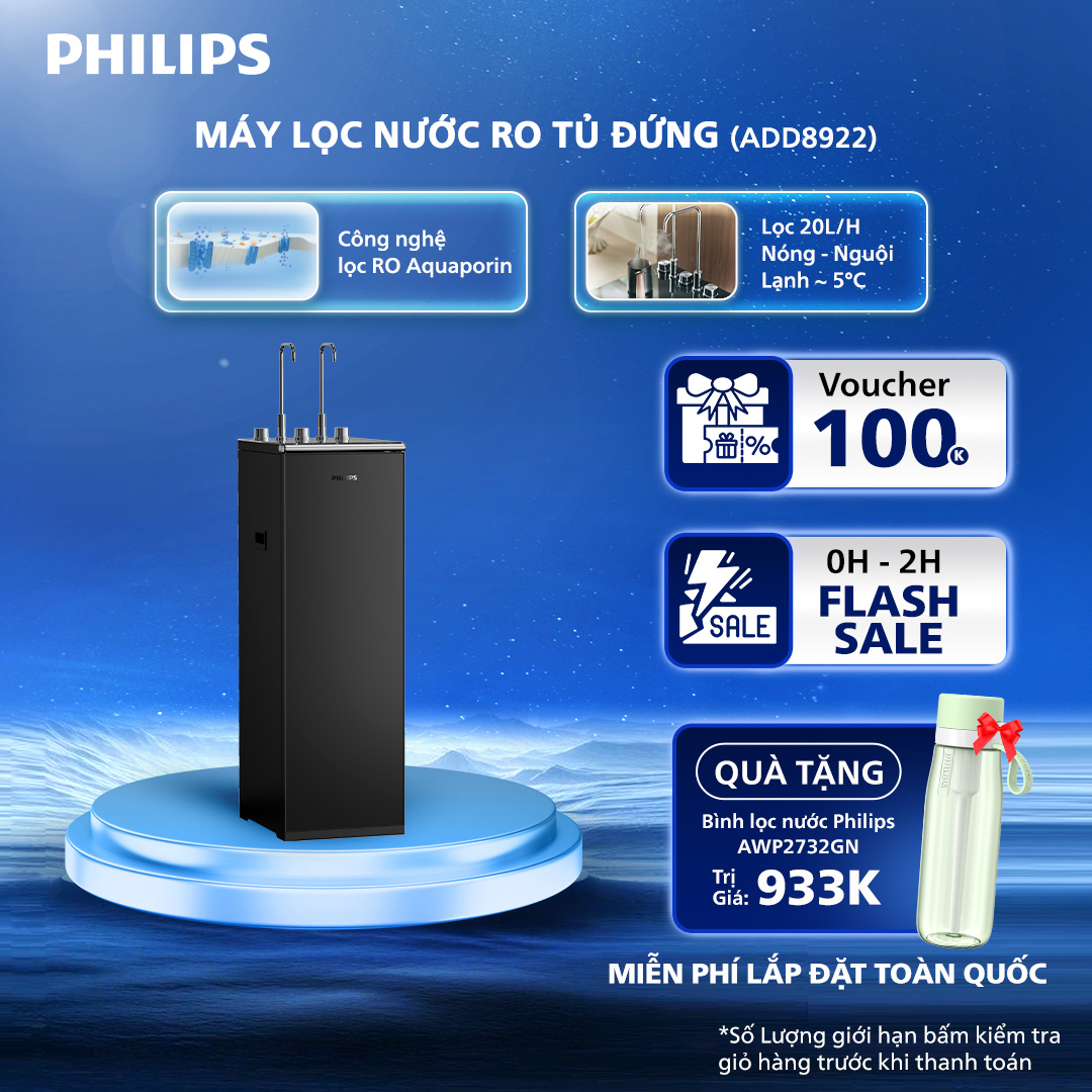 Máy lọc nước RO Aquaporin @Inside Philips Hydrogen 10 lõi lọc ADD8922 Nóng-Lạnh-Thường  - HÀNG CHÍNH HÃNG