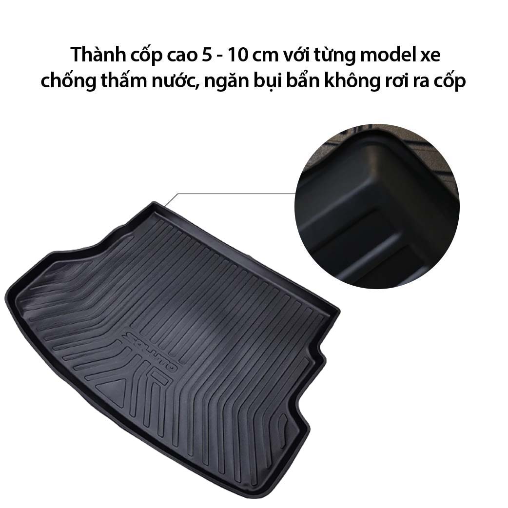 Lót cốp nhựa dành cho xe Kia Soluto - Hàng Chính Hãng