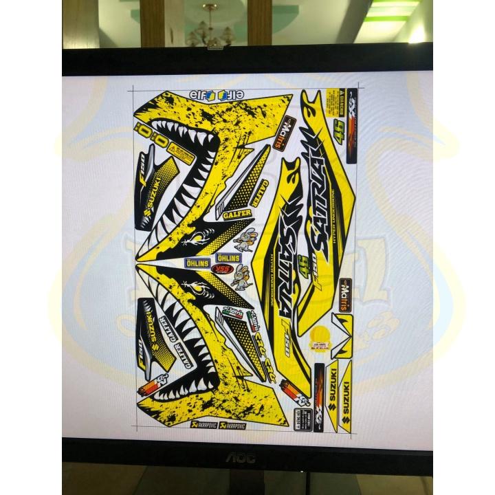 Tem rời dành cho satria fi cá mập đen