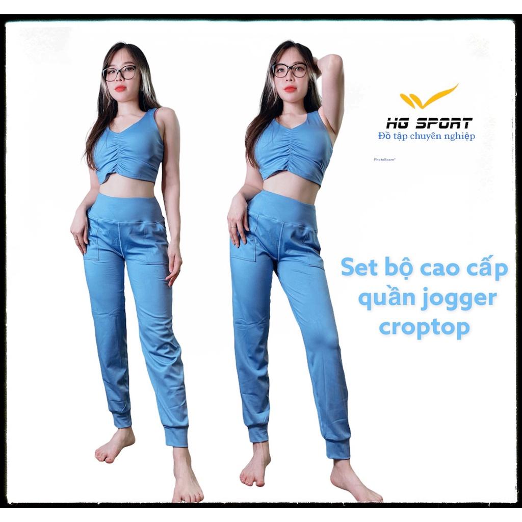 Quần Tập Jogger, Đồ Tập Yoga, Gym, Thể Thao Cao Cấp nữ, Cạp Cao, Gen Bụng Hg Sport QJ08