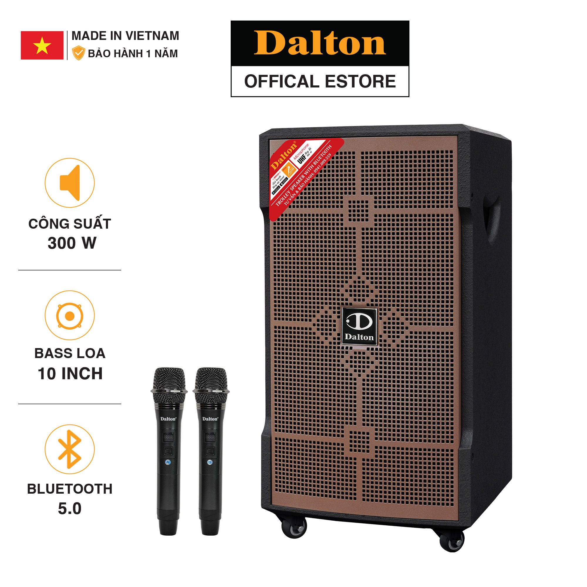 Loa karaoke Dalton TS-10G250N công suất 300W, Bass loa 2.5 tấc - HÀNG CHÍNH HÃNG ( BẢO HÀNH 12 THÁNG