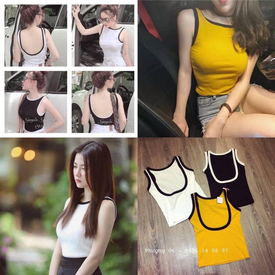 Áo croptop nữ 3 lỗ hở lưng thời trang XIXO cao cấp - mã ATN0047