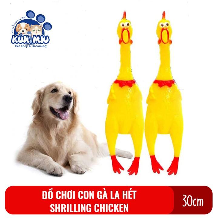 Đồ chơi con gà la hét cho chó mèo, shrilling chicken, gà la hét cỡ to 31cm