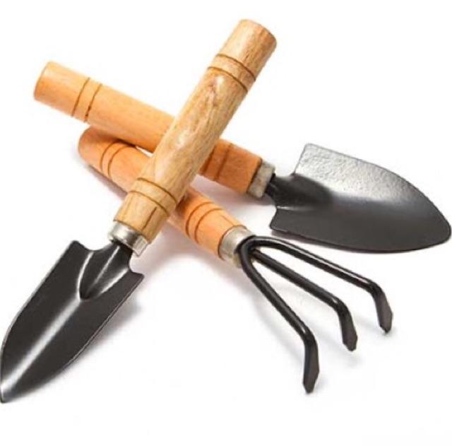 Combo Bộ 3 Dụng Cụ Làm Vườn Đa Năng - Loại 1 rất dày Thép sơn không rỉ - Set of 3 Garden Tools