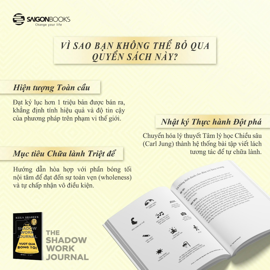 Sách - Vượt Qua Bóng Tối - The Shadow Work Journal - Keila Shaheen