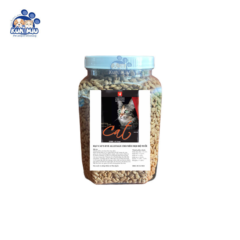 Thức ăn cho mèo Hàn Quốc Cats eye Kitten and Cat Hộp 1kg cho mèo trên 3 tháng tuổi