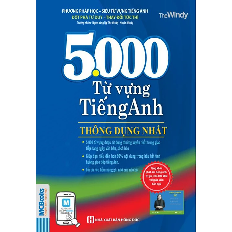 Sách 5000 Từ Vựng Tiếng Anh Thông Dụng Nhất - Tặng kèm bộ Bookmark.
