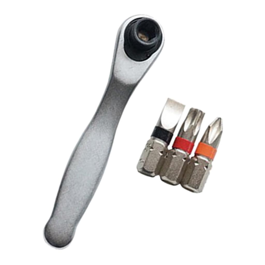 Mini Ratchet Wrench Set Drive. 1/4 inch 72 tooth Quick Release Ratchet Wrench. Adjustable Spanner Multifunctional Hand Tools