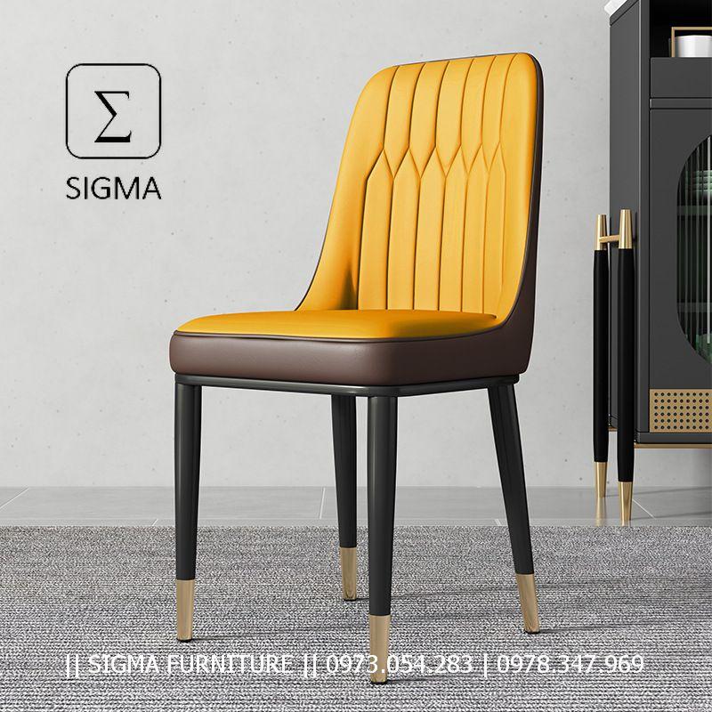 SIGMA FURNITURE - Ghế MONET nhập khẩu, khung kim loại chắc chắn, đệm bọc da cao cấp