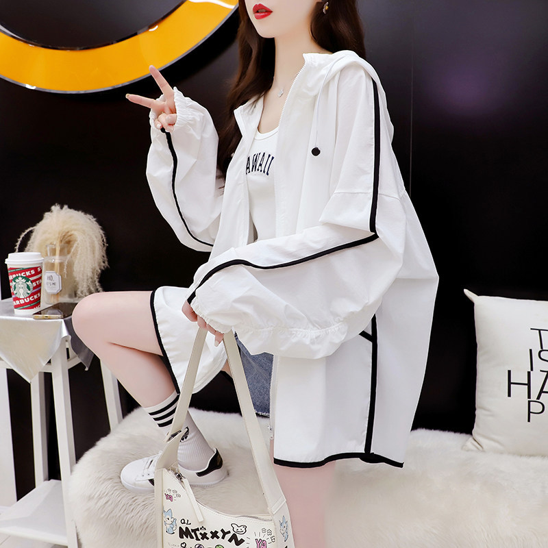 Áo Khoác Nữ Vải Mỏng Mặc Mát Phong Cách Hàn Quốc Ulzzang Áo Khoác Nữ Mũ Rộng Aokhoac-Jess9