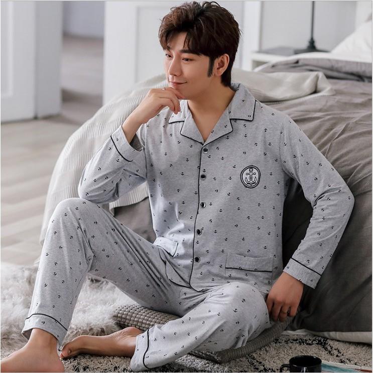 Đồ bộ Pijama-Đồ ngủ nam cao cấp phong cách Hàn Quốc, chất COTTON 100 dày dặn & thoáng khí