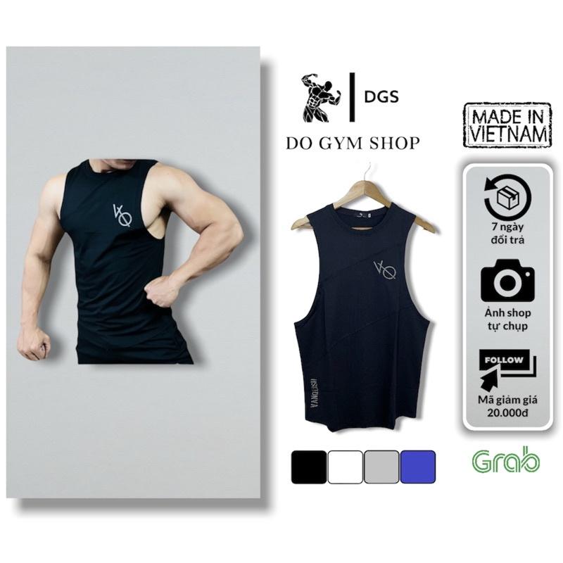 Áo tanktop nam tập gym, chơi thể thao DO GYM SHOP thun lạnh 4 chiều thoáng mát thoải mái mặc nhà, chơi thể thao