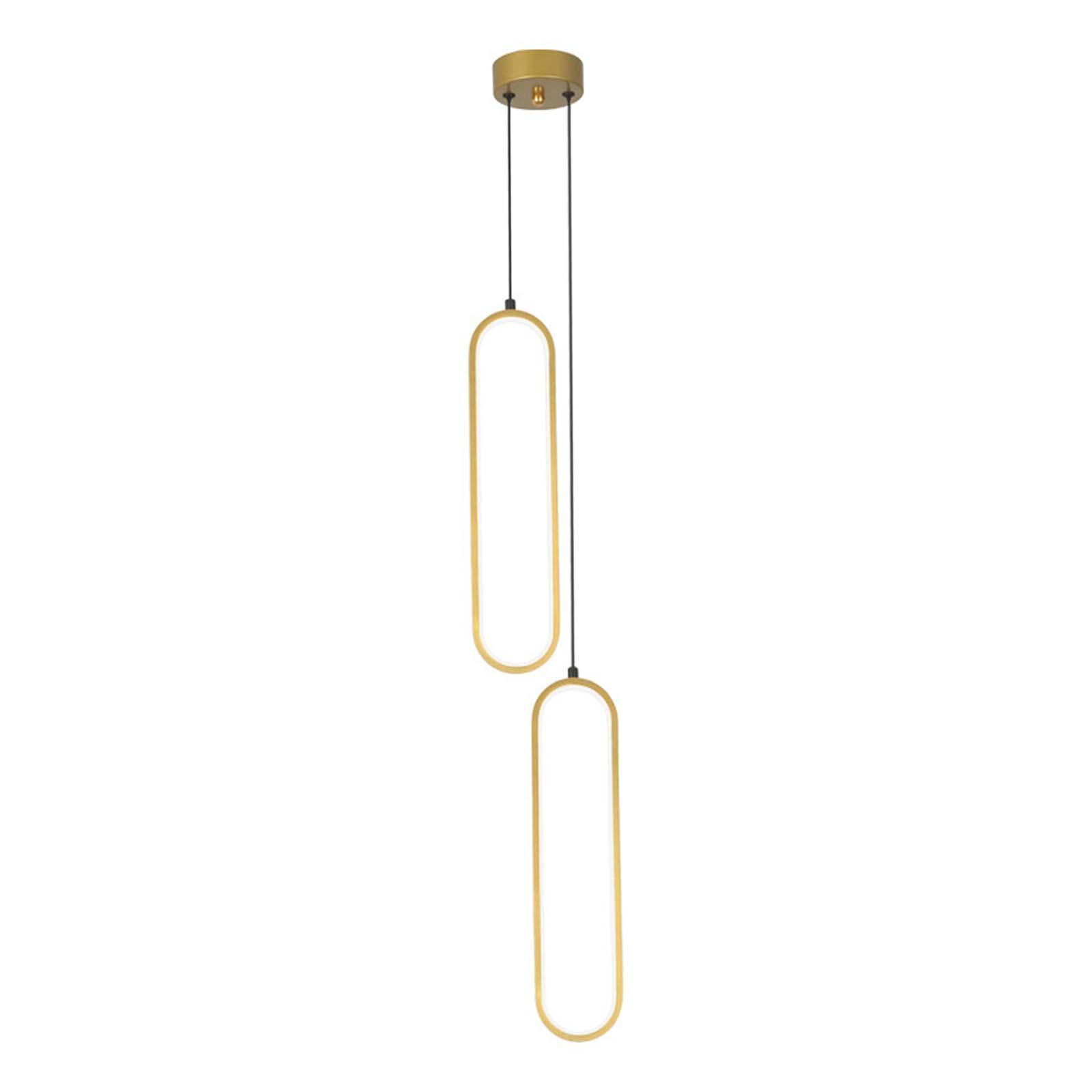 Golden Ceiling Hanging LED Pendant Lighting Adjustable Length Easily Install Pendant Chandelier Aluminum Body for Hallway, Dining Room, Bars