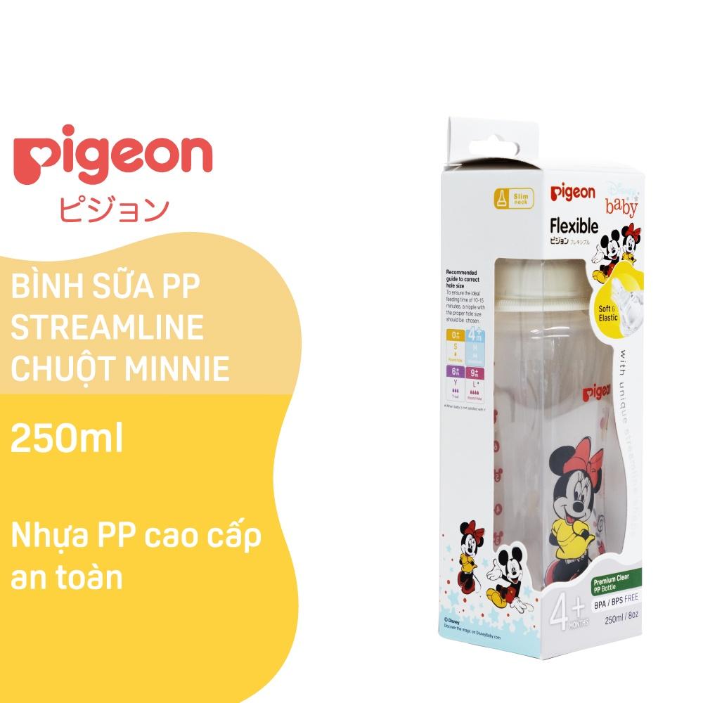 Bình Sữa Pigeon PP Streamline Hình Chuột Minnie 150ml250ml