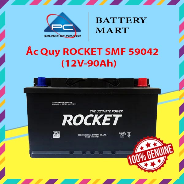 Bình Ắc Quy 12V-90Ah, Ắc Quy ROCKET SMF 59042