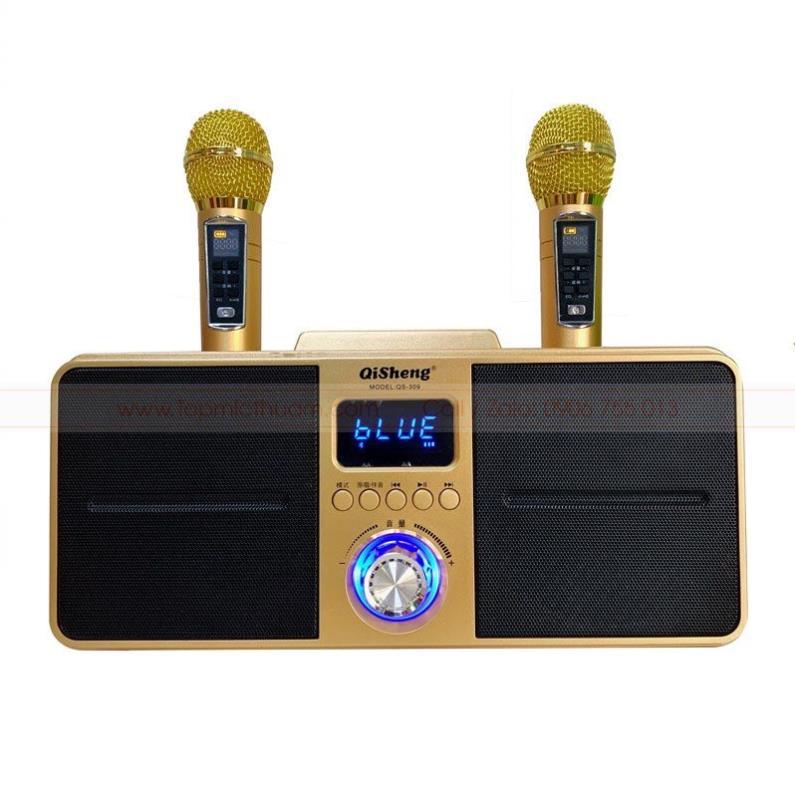 Loa Bluetooth SDRD SD 309 Mini Karaoke. Bản Cao Cấp Chất Lượng, Kèm 2 Micro Sạc Không Dây. Bảo Hành Lên Đến 12 Tháng.