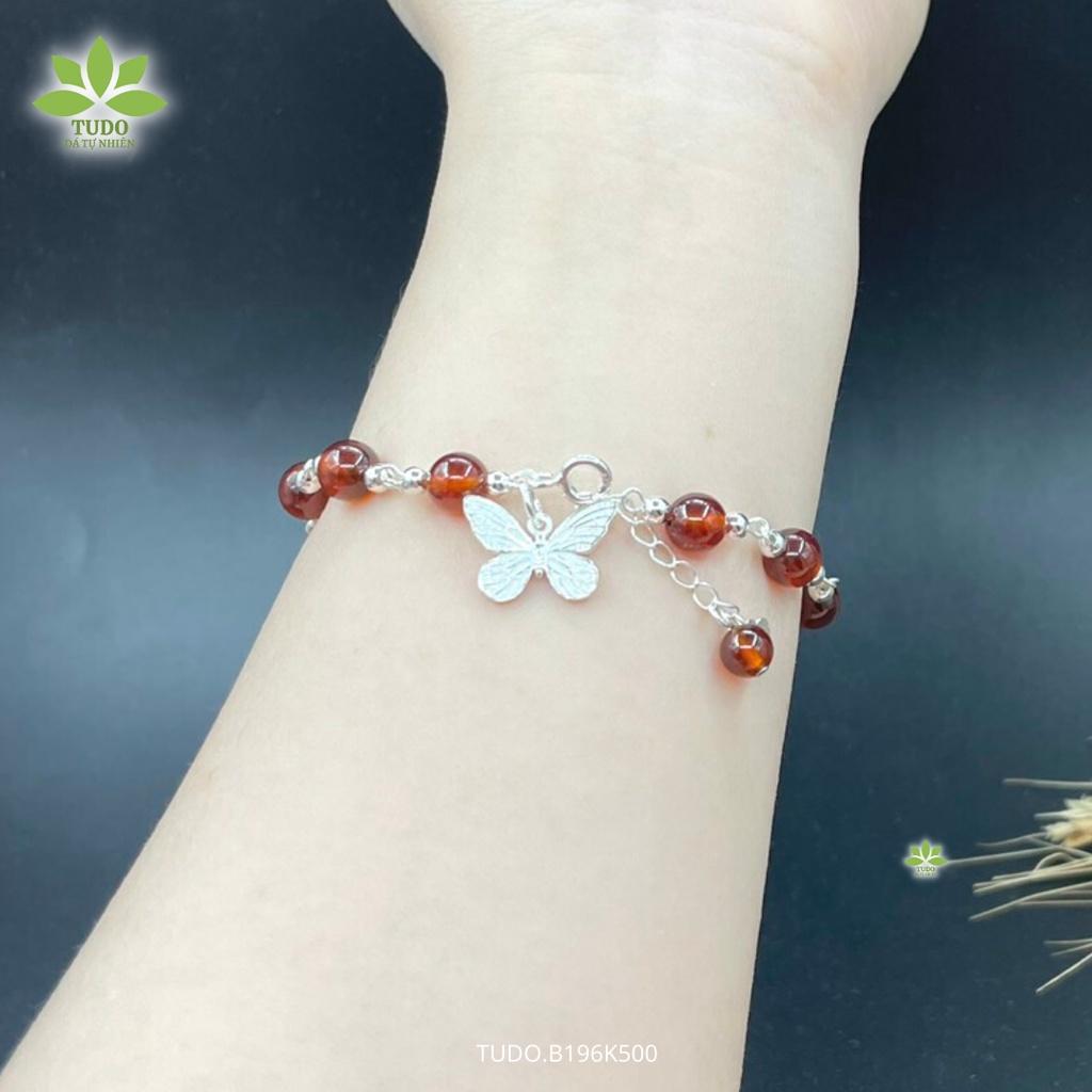 Lắc Tay Nữ Bạc Cao Cấp GN Mix Charm Hồ Điệp Mệnh Thổ, Hỏa TUDO B196K500
