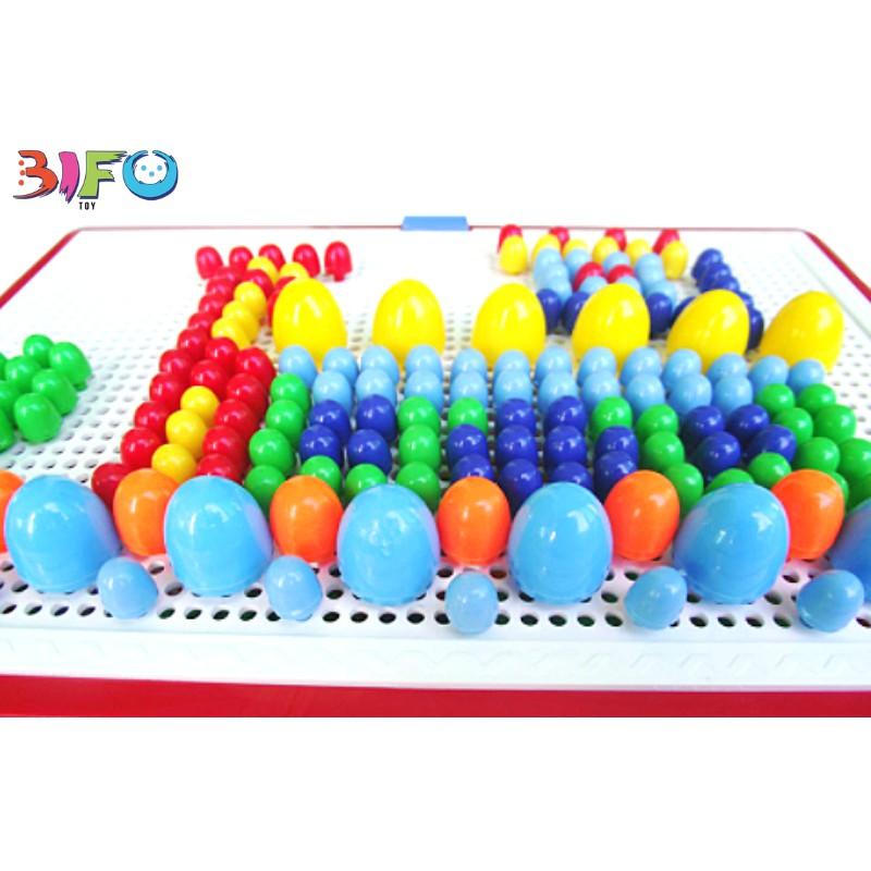 Bộ xếp hình cho bé hình nấm 296 chi tiết giúp bé phát triển trí thông minh sáng tạo