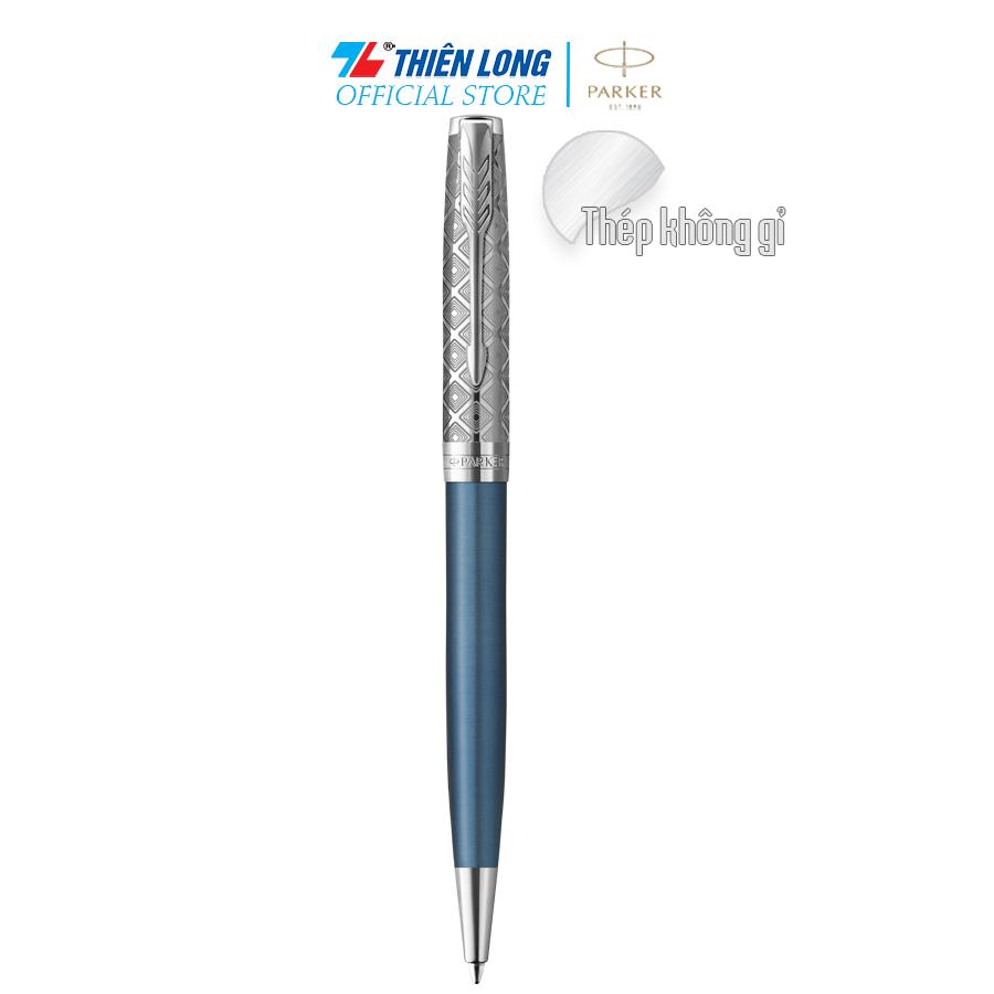 Bút bi cao cấp Parker SON X-Metal Blue CT GB-2119649 - Thép không gỉ