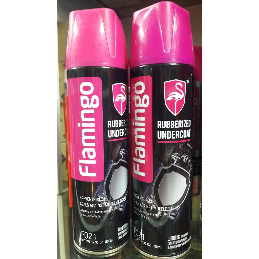 Hình ảnh Sơn xịt phủ gầm xe hơi ô tô chống rỉ mọt bảo vệ gầm xe, flamingo rubberized undercoat F021 hàng chính hãng