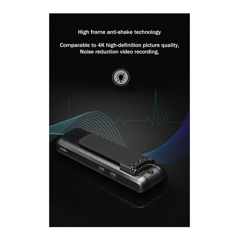 Action Camera Recording Camera Portable Video Camera 1080P HD Infrared Night Vision Video Recorder Audio Video