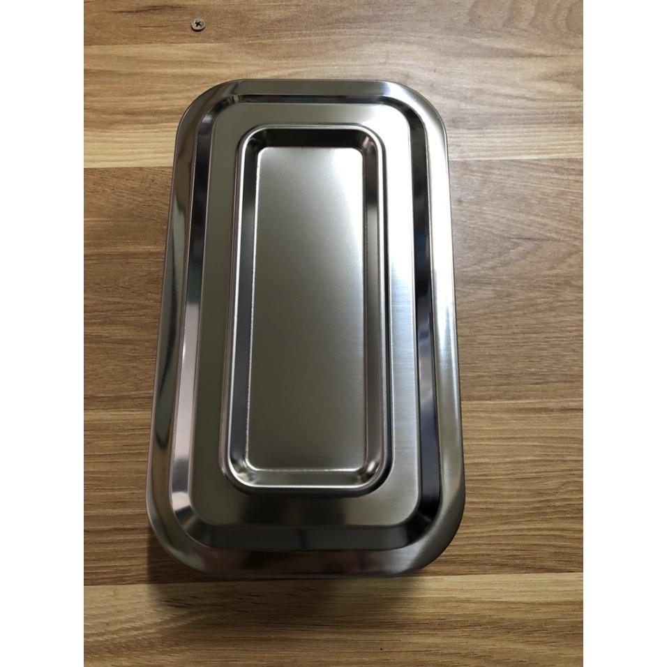 Hộp tiểu phẫu inox có nắp và quai-hộp tiểu (Kích thước: 20cm x 10cm x 5cm)