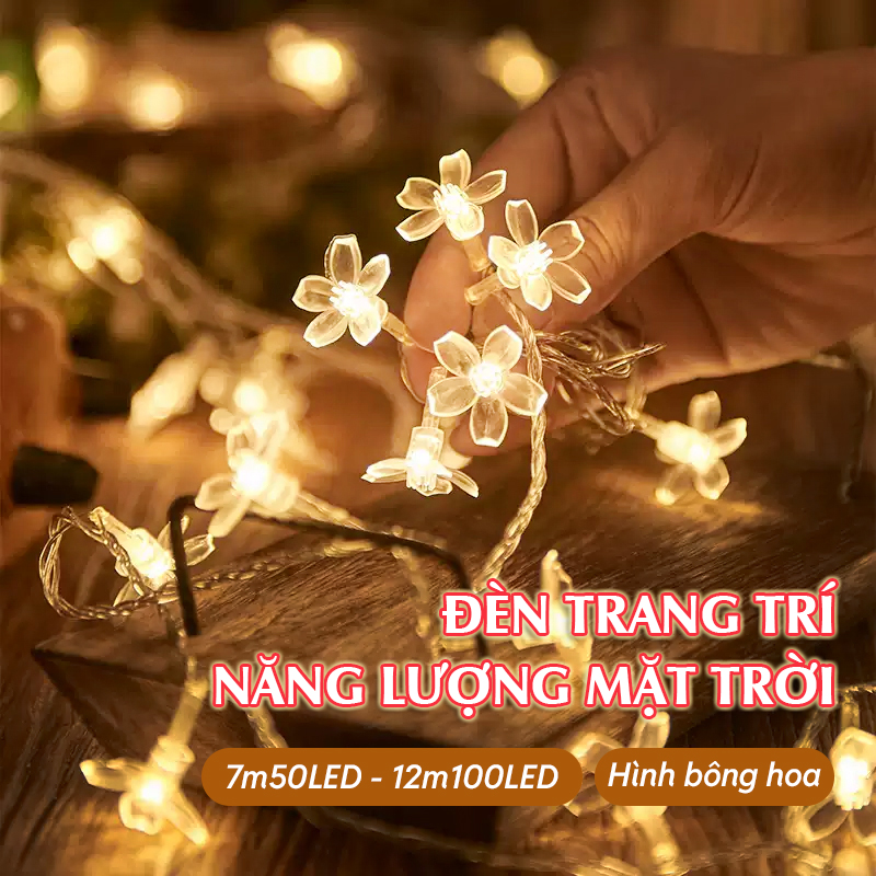 Đèn trang trí năng lượng mặt trời Hình bông hoa, tích kiệm điện, bóng siêu sáng, chống thấm nước - DA3128