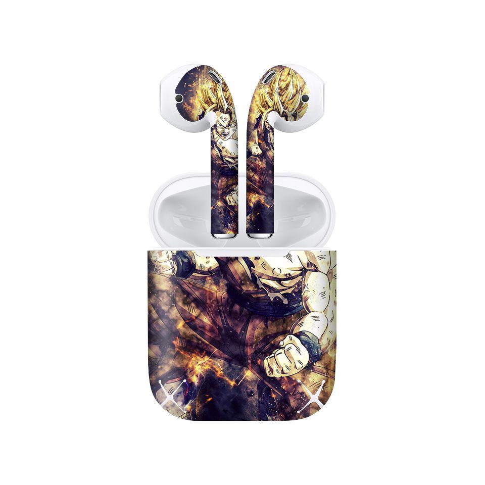 Miếng dán skin cho AirPods in hình Dragon Ball - Goku Super Saiyan 2 - 7vnr54