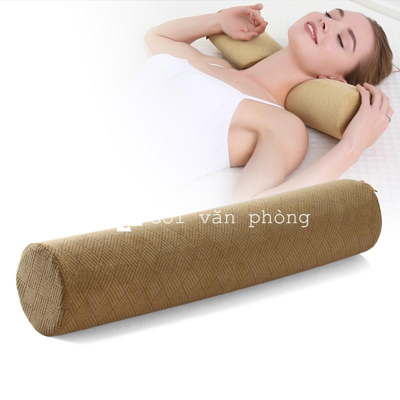 Gối kê cổ thanh dài hình tròn hỗ trợ vai gáy GLN-05